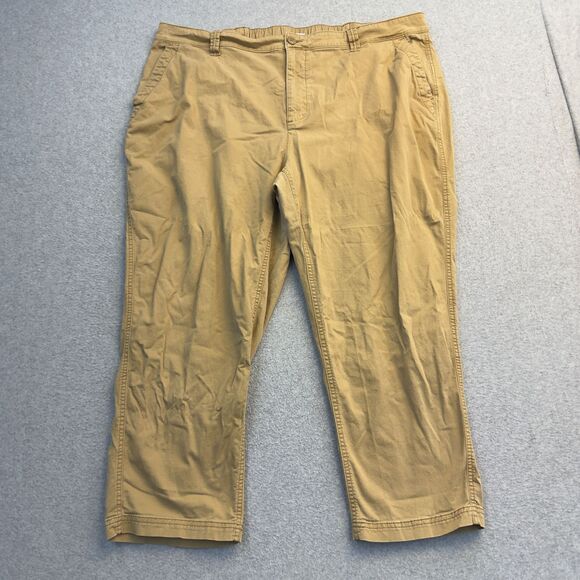 Old Navy Pants Women's 2X Beige OG Chino Comfort Waist Academia Crop Read - Picture 1 of 11